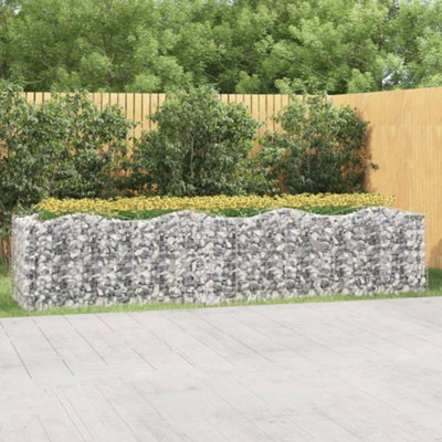 Berkfield Arched Gabion Raised Bed 400X100X100 Cm Galvanised Iron - image 1