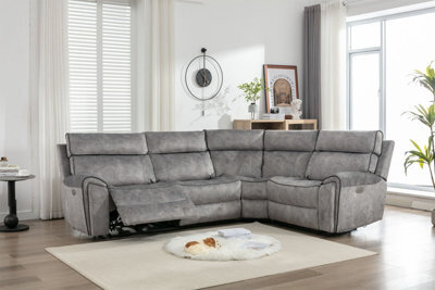 Electric Recliners Sofa, 4 Seater Power Corner Recliner Corner Sofa Set, 105 To 135 Degrees Recliner - image 1