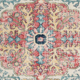 Livabliss Murat-Vintage Blue Red Yellow Traditional Boho Living Dining Bedroom Rug 160 X 220 Cm Easy Care, Non Shedding - thumbnail 7