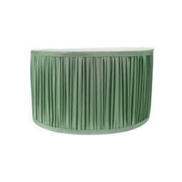 Valuelights Jess Green Fabric Ruched Pleated Small Drum Shade (D)25Cm - thumbnail 3