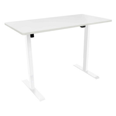 Dellonda Single Motor Height Adjustable Electric Sit & Stand Office Desk - White - image 1