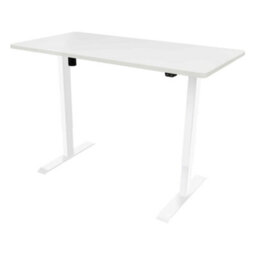 Dellonda Single Motor Height Adjustable Electric Sit & Stand Office Desk - White - thumbnail 4