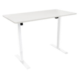 Dellonda Single Motor Height Adjustable Electric Sit & Stand Office Desk - White - thumbnail 7