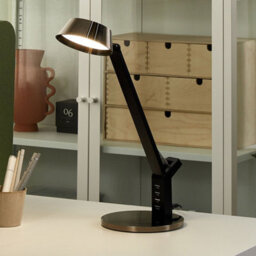 Wyld And Coco Lumina Brass Desk Lamp - Adjustable Arm, Sensor Dimmer And Usb Charging Port For Desk And Bedside - thumbnail 2