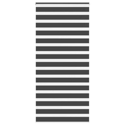 Berkfield Zebra Blind Black 100X230 Cm Fabric Width 95.9 Cm Polyester - image 1