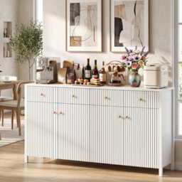 160Cm Sideboard Buffet Cabinet Large Storage Organizer Accent Coffee Bar Station - thumbnail 1