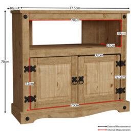 Lassic Vida Designs Corona Solid Pine Corner Tv Unit Stand - thumbnail 2