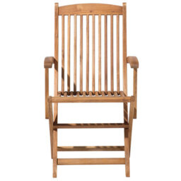 Beliani Set Of 2 Garden Chairs Maui Acacia Wood Light Brown - thumbnail 4
