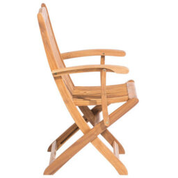 Beliani Set Of 2 Garden Chairs Maui Acacia Wood Light Brown - thumbnail 6