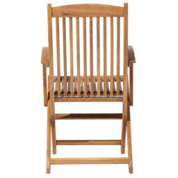 Beliani Set Of 2 Garden Chairs Maui Acacia Wood Light Brown - thumbnail 7