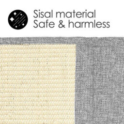 Geezy Cat Scratch Mat Natural Sisal Indoor Cats Grinding Claws Furniture Protection - thumbnail 2