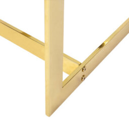 Beliani Gold Metal Frame Glass Coffee Table 80 X 80 Cm Square Geometric Glam - thumbnail 6