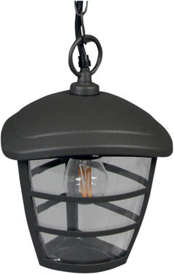 Netagon Garden Outdoor Mains Powered 230V Brussels Hanging Chain Light In Anthracite - image 1