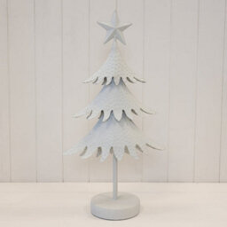 Four Candle Large Off White Metal Christmas Tree Decoration 53Cm - thumbnail 2