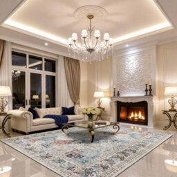 Bedlooms Coastal Cashmere Rug 240X320Cm, Modern Area Rug, Anti Slip, Stain Resistant, Large Living Area Rug - thumbnail 9