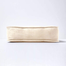 Homescapes Cream Faux Suede Dining Chair Booster Cushion - thumbnail 5