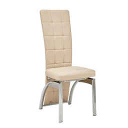 Furniture in Fashion Ravenna Taupe Faux Leather Dining Chairs In Pair - thumbnail 3