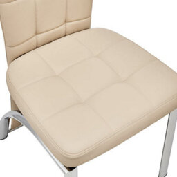 Furniture in Fashion Ravenna Taupe Faux Leather Dining Chairs In Pair - thumbnail 4