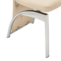 Furniture in Fashion Ravenna Taupe Faux Leather Dining Chairs In Pair - thumbnail 6
