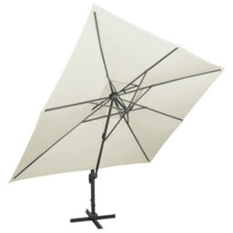 Walplus Cantilever Garden Parasol With Double Top Sand 400X300 Cm - thumbnail 2