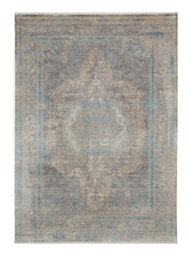 Blue Luxcelle , Acrylic Easy To Clean Bordered , Floral Luxurious , Traditional Rug For Living Room, Bedroom - 300Cm X 381Cm - thumbnail 9