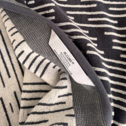 Allure Bath Fashions Pop Up Zero Twist Barcode Stripe Bath Sheet - Dark Steel - thumbnail 5