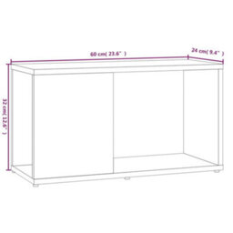 Walplus Tv Cabinet Smoked Oak 60X24X32Cm Engineered Wood - thumbnail 8