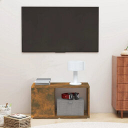Walplus Tv Cabinet Smoked Oak 60X24X32Cm Engineered Wood