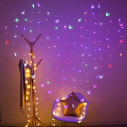 Urbn-Living Purple - Led Fairy Curtain Lights - Butterfly Design - thumbnail 4