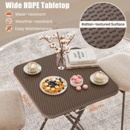 Costway Folding Picnic Camping Table Portable Indoor Outdoor Table-Brown - thumbnail 7