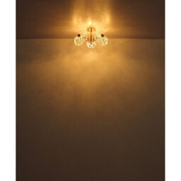 Luminosa Lighting Luminosa Floriella Ceiling Light Gold Colors Crystals Clear Glass Shade Led 3000K - thumbnail 4