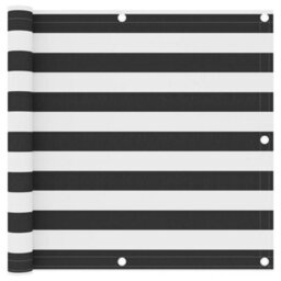 Berkfield Balcony Screen Anthracite And White 90X600 Cm Oxford Fabric - thumbnail 1