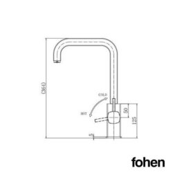 Fohen & Hanstrom Fohen Figaro Polished Chrome 3 In 1 Instant Boiling Water Tap - thumbnail 9