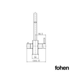 Fohen & Hanstrom Fohen Figaro Polished Chrome 3 In 1 Instant Boiling Water Tap - thumbnail 7
