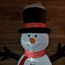 Snowtime 245Cm Inflatable Light Up Snowman Christmas Festive Blow Up Outdoor Decoration - thumbnail 6