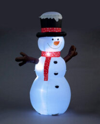 Snowtime 245Cm Inflatable Light Up Snowman Christmas Festive Blow Up Outdoor Decoration