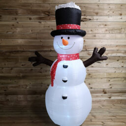 Snowtime 245Cm Inflatable Light Up Snowman Christmas Festive Blow Up Outdoor Decoration - thumbnail 2
