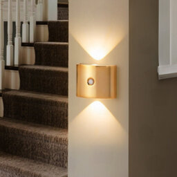 Amorly 1. Wiring Free Rechargeable Wall Light, Wireless Bedside Ambience Night Lamp, Stairway Motion Sensor Light (Gold) - thumbnail 2