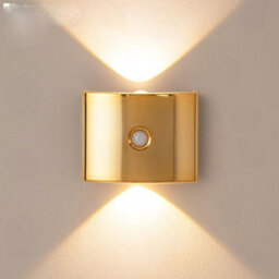 Amorly 1. Wiring Free Rechargeable Wall Light, Wireless Bedside Ambience Night Lamp, Stairway Motion Sensor Light (Gold) - thumbnail 1