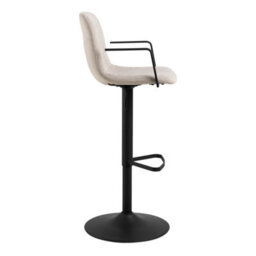 Furniture To Go Pablo Swivel Beige Bar Stool With Adjustable Height Function Set Of 2 - thumbnail 3