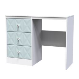 San Jose Ready Assembled Matt Duck Egg Blue & White 3 Drawer Non-Extendable Dressing Table (H)756mm (W)969mm (D)395mm - thumbnail 2