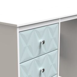 San Jose Ready Assembled Matt Duck Egg Blue & White 3 Drawer Non-Extendable Dressing Table (H)756mm (W)969mm (D)395mm - thumbnail 3
