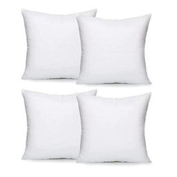 "4 Pack Luxury 26"" X 26"" (65 X 65Cm) Cotton Blend Cushion Pads With Super Bounce Polyester Fibre, Made Of Finest British Materials"