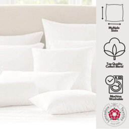 "4 Pack Luxury 26"" X 26"" (65 X 65Cm) Cotton Blend Cushion Pads With Super Bounce Polyester Fibre, Made Of Finest British Materials" - thumbnail 3