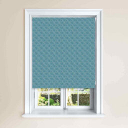 Lister Cartwright Kiso Peacock Design Blackout Roller Blinds Easy Fit Child Safety Included (Peacock Blue, 120 X 140 Cm) - thumbnail 1