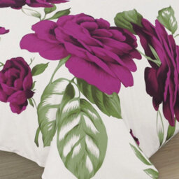 Homespace Direct Ltd Kampala Hill Isabella Plum Duvet Cover Set Floral Themed Double Bedding Set - thumbnail 2
