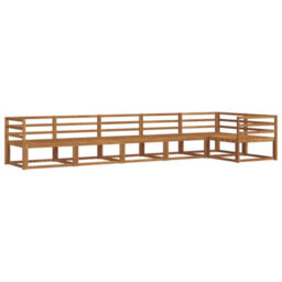 Walplus Outdoor Sofa Set 6 Pcs Natural Solid Acacia Wood - thumbnail 2