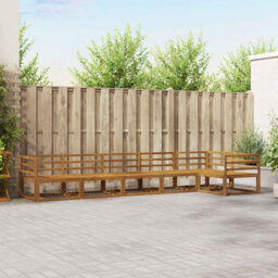Walplus Outdoor Sofa Set 6 Pcs Natural Solid Acacia Wood - thumbnail 1