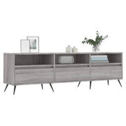 Berkfield Tv Cabinet Grey Sonoma 150X30X44.5 Cm Engineered Wood - thumbnail 3
