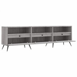 Berkfield Tv Cabinet Grey Sonoma 150X30X44.5 Cm Engineered Wood - thumbnail 6